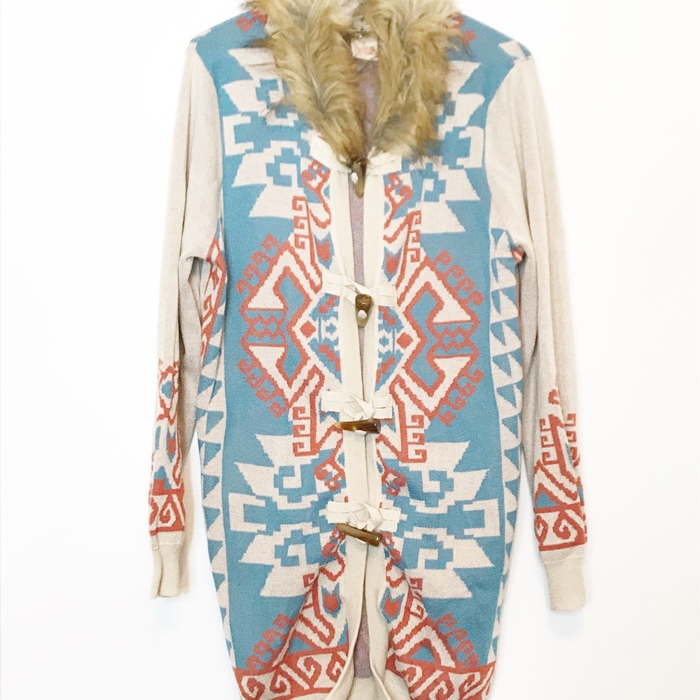 Flying Tomato Hooded Fur Sweater